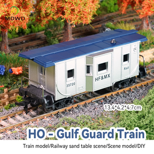Modelo de vagó<span class=keywords><strong>n</strong></span> Gulf Guard Caboose a <span class=keywords><strong>escala</strong></span> HO 1:87 para diorama de ferrocarril, construcció<span class=keywords><strong>n</strong></span> de escenas y accesorios para coleccionistas de trenes - Product Image 2