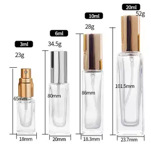 Botol Kaca Semprot Amber Sprayer, Isi Ulang 5Ml 10Ml 15Ml 20Ml, Botol Sampel Parfum