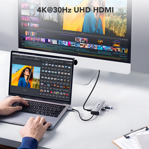 SYONG Hub <span class=keywords><strong>USB</strong></span>-C 10 en 1, Estación de Conexión para Dell, <span class=keywords><strong>HP</strong></span>, Lenovo, Mac, Ethernet de 1000 Mbps, HDMI 4K, <span class=keywords><strong>USB</strong></span> 3.0 *3, Hub PD de 100 W, SD, TF, Audio - Product Image 5