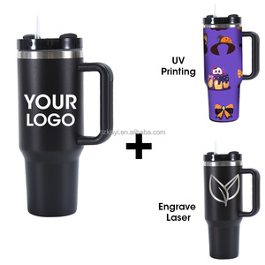 Canecas de Café de Viagem Personalizadas com Logo 40oz H2.0 Revestidas Personalizáveis Copos de Aço Inoxidável de Parede Dupla Caneca Personalizada com Alça e Canudo - Product Image 5