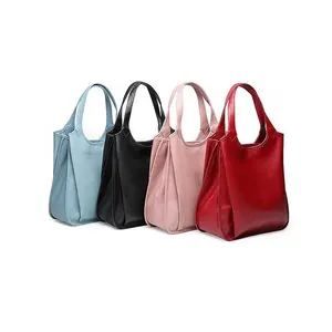 Customized 100% Genuine Leather hand bag wholesale lady's satchel bag with large capacity FS5178