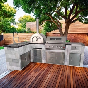 Cuisine d'extérieur Offre Spéciale avec dalle de marbre <span class=keywords><strong>Barbecue</strong></span> au gaz et garde-manger Armoire de rangement <span class=keywords><strong>Barbecue</strong></span> Grill Garden Supplies - Product Image 6