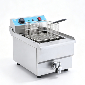 <span class=keywords><strong>Friteuse</strong></span> de comptoir électrique commerciale 16L à réservoir unique, contrôle précis de la température, acier inoxydable de qualité alimentaire, multi-anneaux - Product Image 2