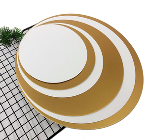 ฐานรองเค้กกระดาษแข็งแบบใช้แล้วทิ้ง IMEE สีขาว ทอง เงิน เงา รูปทรงกลมและสี่เหลี่ยม - Product Image 2