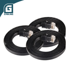 Gcabling 3M 32AWG Cuivre NOIR RJ45 8P8C <span class=keywords><strong>Câble</strong></span> de raccordement plat Cat-6 Réseau <span class=keywords><strong>Internet</strong></span> plat Intérieur Paire torsadée <span class=keywords><strong>Câble</strong></span> Cat6 Patch - Product Image 6