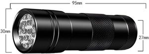 Lampe torche UV puissante à 12 LED, portable, en alliage d'aluminium, détecteurs 395nm, lampe torche LED UV 365nm - Product Image 5