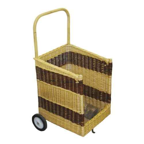 OEM Customizable Square Wooden Shopping Cart with 2 Open Four-Wheel PP Wheels for Airport Warehouse Storage and Tool Usage
