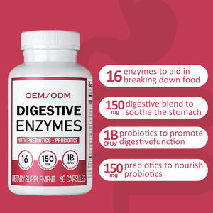 High Potency Compound Digestive Enzyme Capsules with Pancreatin & <b>Bear</b> Deoxycholic Acid for Bloating & Indigestion Relief - Product Image 2