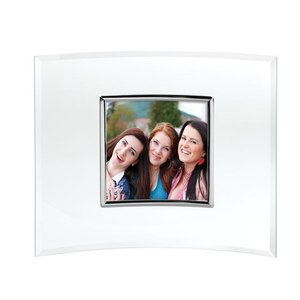 <b>Glass</b> <b>Photo</b> <b>Frame</b> 100x100 Mm With Silver Border For Home Decor - Product Image 1