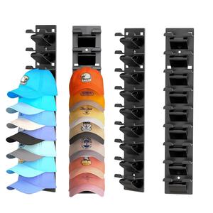 Baseball Cap Organizer <b>Wall</b> Mounted 8 Tier Removable Storage Rack For Hats And Clothing - Product Image 5