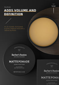 Matte Look Adds Texture <strong>Men</strong> <strong>S</strong> <strong>Hair</strong> Pomade Clay <strong>Wax</strong> Strong Hold for All Day Support - Product Image 2