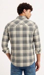 Men Oxford Check Cotton Shirt Slim Fit Casual Formal Long Sleeve Export Quality Wholesale Apparel - Product Image 3
