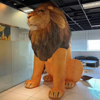 León Inflable Gigante Realista para Decoración de Eventos al Aire Libre, Animal Inflable para Parques Temáticos
