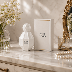 Customized Logo White Matte Floral <strong>Perfume</strong> 100ml EDP Geometric Faceted Bottle Long Lasting Eau De Parfum Private Label Spray - Product Image 2