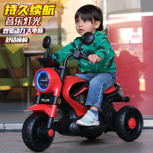 Motocicleta eléctrica Jambelai para niños de 1 a 6 años, recargable, con doble motor, luces y música, juguete para montar al aire libre. - Product Image 2