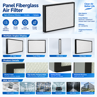 Filtre HEPA H13 H14 en fibre de verre avec cadre en alliage d'aluminium, personnalisable OEM, 24x24, pour salle blanche, fabricant