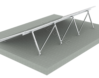Système de fixation de panneaux solaires sur toit en acier galvanisé avec base en bloc de béton, certifié CE, durée de vie de 25 ans, résistant aux vents forts, installation facile
