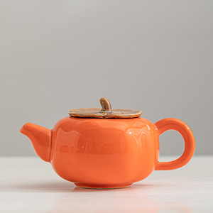 Ceramic Persimmon <b>Tea</b> <b>Set</b> Gift Box With Teapot And Cups For Chinese New Year Gifts Business Souvenirs Personalized - Product Image 3