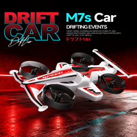 Voiture volante RC tout-terrain et aérienne, quadricoptère de cascade avec lumières LED, résistante aux chutes, jouet télécommandé