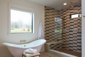 กระจกเทมเปอร์ทรงตรงสไตล์โมเดิร์นประเทศไทยแผงกระจกห้องน้ำฝักบัวแบบวอล์กอินยึดติดกับกระจก - Product Image 4