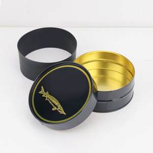 Lata de Caviar Personalizada con Impresión de Lujo, Redonda, de 5G, 10G, 20G, 30G, 50G, 100G, 250G, Caja de Lata Dorada para Caviar - Product Image 2