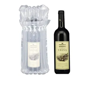 Borsa della colonna del cuscino della bolla d'aria dell'imballaggio protettivo gonfiabile all'ingrosso per la bottiglia di vino