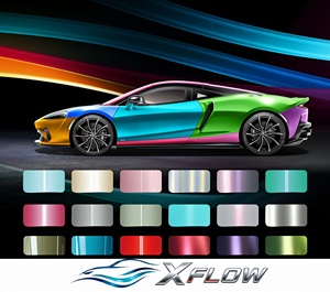 Film de protection de couleur TPU XFLOW PPF pour voiture, 1,52*15M, autocollant décoratif pour véhicule, design chrome métallique changeant de couleur - Product Image 1