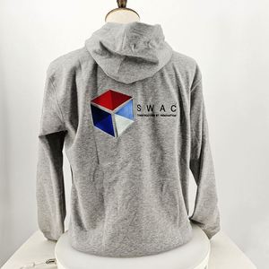Sweat à capuche personnalisé en molleton épais avec fermeture éclair et motif graphique pour homme – Vente en gros pour revendeurs - Product Image 2