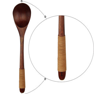 <span class=keywords><strong>Amazon</strong></span> Venta caliente cocina de accesorios de madera cariño cucharas Natural reutilizable cuchara de madera - Product Image 6