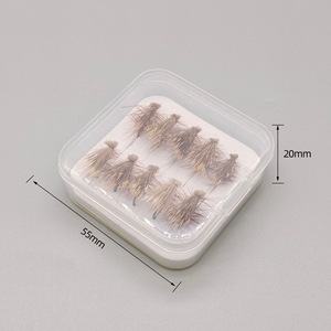 Mouches artisanales pour <span class=keywords><strong>la</strong></span> pêche à <span class=keywords><strong>la</strong></span> <span class=keywords><strong>mouche</strong></span> sèche, caddis en poils de cerf, flottantes à haute flottabilité, appâts de surface, mouches Tenkara, pour <span class=keywords><strong>la</strong></span> truite et le brochet, caddis en poils d'élk. - Product Image 4