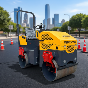 Rouleau vibratoire à double tambour VIBROPAC SS-R1500, <span class=keywords><strong>moteur</strong></span> Honda/<span class=keywords><strong>Loncin</strong></span>/Changfa 13HP, haute efficacité, vitesse de déplacement 0-8 km/h, 800x530 mm - Product Image 4