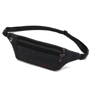 Men's Outdoor Running Waist Bag Canvas Fit Multifunctional Sports Leisure Fanny Pack <b>Small</b> Phone Bag Crossbody <b>Chest</b> Bag - Product Image 2