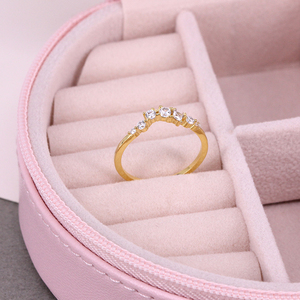 Anillos Apilables Geométricos ROXI con Circonita 5A, Anillo de Nudillo de Circonita en Oro de 18K, Anillo de Plata para Dedo - Product Image 4