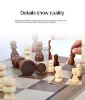 Vente en gros d'échecs en bois de 15 pouces, échiquier de voyage en bois, jeu d'échecs personnalisé pour enfants, cadeau de jeu