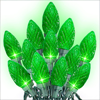 Guirlande lumineuse C9 IP65 étanche de 10 m avec fil vert, blanc chaud éclatant, pour décorations de Noël intérieures/extérieures