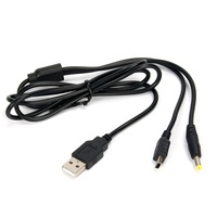 Pour Sony PSP 2000 3000 chargeur de Console de jeu nouveau 1.2M 2-en-1 câble de charge de transfert de données USB câble Audio et vidéo