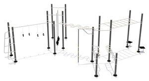 Çin Açık Hava Oyun Alanı Fitness Ekipmanları Yetişkinler İçin Park Egzersiz Kullanımı İçin Tırmanma Çerçeveleri Kol Gücünü Geliştirir - Product Image 4
