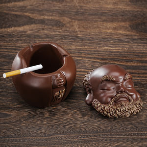 Cendrier Damo Tea Pet en résine peinte à la main, artisanat de qualité supérieure, décoration créative pour la cérémonie du thé, forme irrégulière, pour la maison et le bureau - Product Image 2