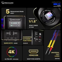 Caméra industrielle 4K MECHANIC OFFICIALAction 2 Pro avec multimètre à double affichage pour la réparation de cartes mères de téléphones portables, outils de réparation de téléphones mobiles