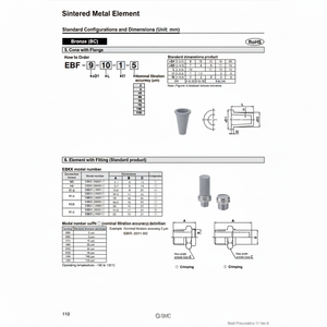 Equipo de Filtración Industrial SMC Pneumatics Elementos de filtro de metal sinterizado Modelo 2017 - Product Image 1