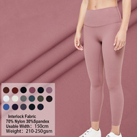 Tissu de leggings de sport de yoga en polyamide élasthanne en gros, 71% nylon, 29% élasthanne