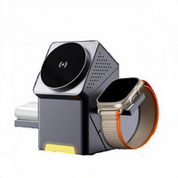 Support de charge magnétique sans fil 3-en-1 15W à charge rapide pour téléphones, maison et voyage, écouteurs