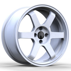 Roues sport de course forgées blanches de style rayons pour Nissan,<span class=keywords><strong>Fiat</strong></span>,Mazda, taille 16 ''-24'', 17x7.5 18x7.5, PCD 4x98 4x100 - Product Image 2