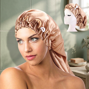 Bonnet de nuit en satin double couche personnalisé pour femme, élastique, pour adultes, usage domestique, toutes saisons - Product Image 3