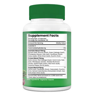WELLBODY OEM Capsule di Frutta e Verdura Integratore per la Salute Generale che Fornisce Energia <span class=keywords><strong>90</strong></span> Capsule di Frutta <span class=keywords><strong>90</strong></span> Capsule di Verdura - Product Image 2