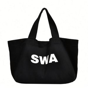 Custom Print Logo <b>Large</b> Shopping Customizable Pocket and Zipper <b>Canvas</b> Tote <b>Bag</b> - Product Image 2