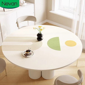 Großhandels preis Benutzer definierte Wohnzimmer möbel Einfaches modernes Design Runde Tischdecke Unterschied liche Größe Bunte PVC-Esstisch matte - Product Image 2