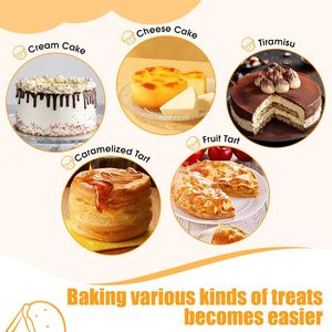 Moule à gâteau rond MIXWARES, moule à gâteau antiadhésif avec papier sulfurisé, moules à gâteau en acier au carbone avec poignée, résistant au four - Product Image 5
