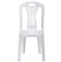 Fauteuil en plastique blanc moderne, portable et empilable, pour patio, jardin, plage et parc, chaise de salle à manger - Meubles d'extérieur en gros