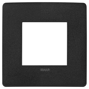 Vimar Plana Up 2M Matt Black Plate 9.7x12.5cm Wall <b>Switch</b> Cover - Product Image 1